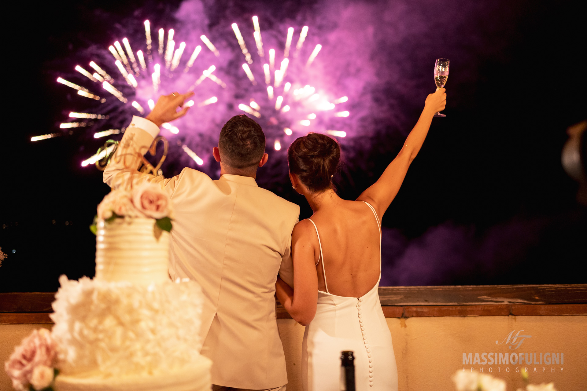 fotografo bologna fuochi d'artificio al matrimonio a tenuta bonzara